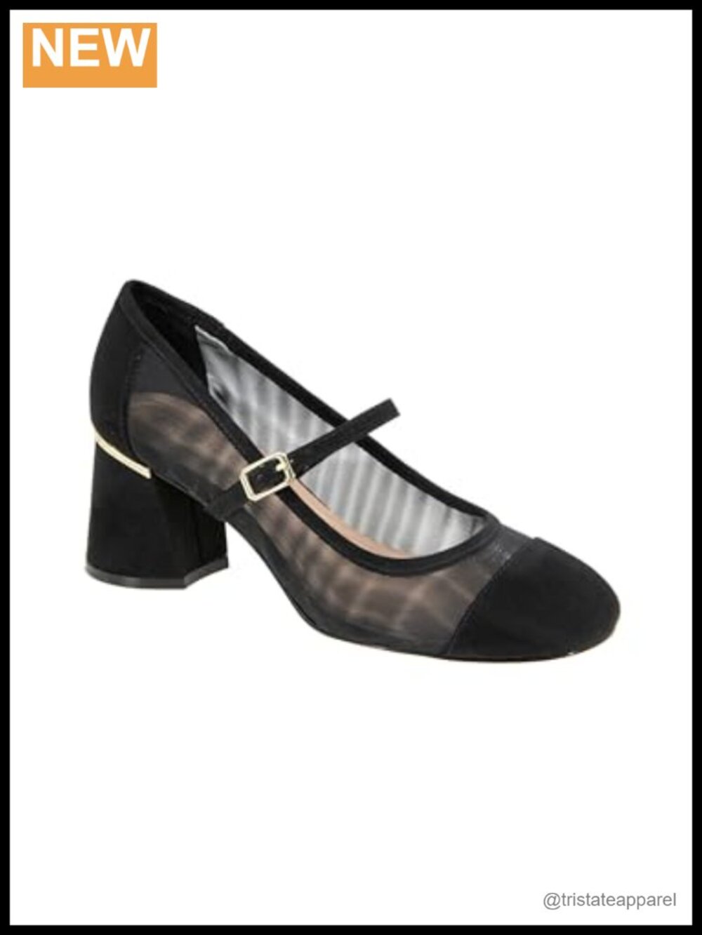 Block Heel Round Toe Buckle Pump Business Casual Fall Shoe